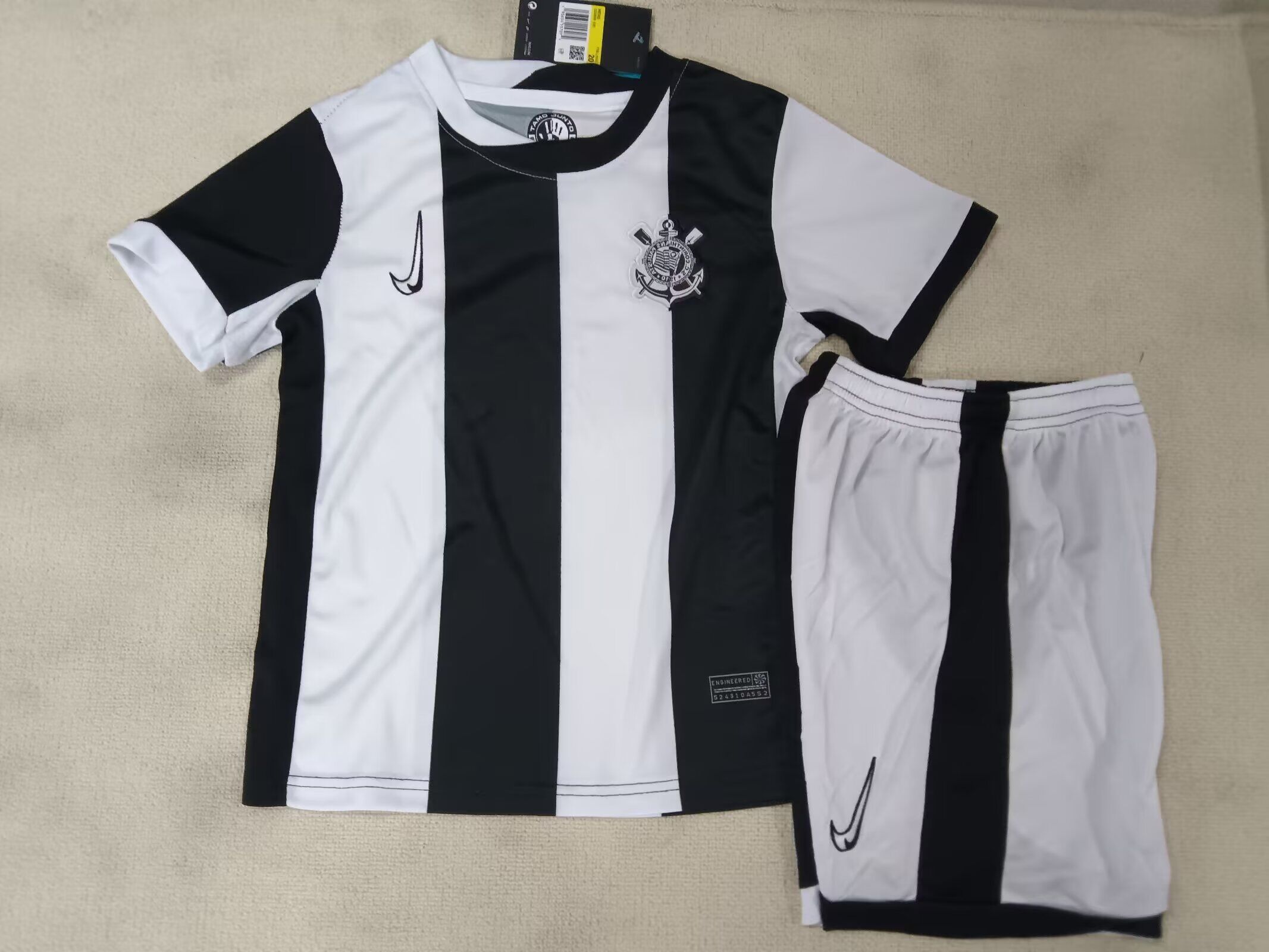 Kids-Corinthians 24/25 Third Black/White Soccer Jersey